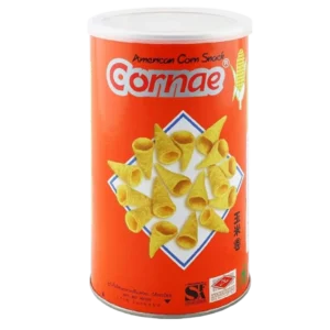 Cornae American Corn Snack cone chips canister